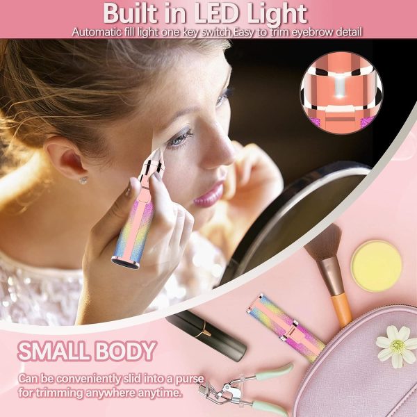 2-in-1 Electric Eyebrow Trimmer & Shaver – Painless Facial Hair Remover for Women | Rechargeable