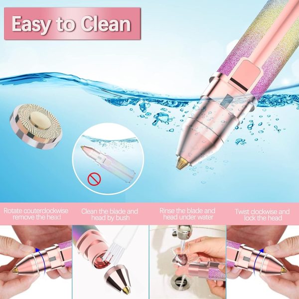 2-in-1 Electric Eyebrow Trimmer & Shaver – Painless Facial Hair Remover for Women | Rechargeable
