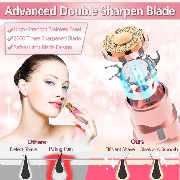 2-in-1 Electric Eyebrow Trimmer & Shaver – Painless Facial Hair Remover for Women | Rechargeable