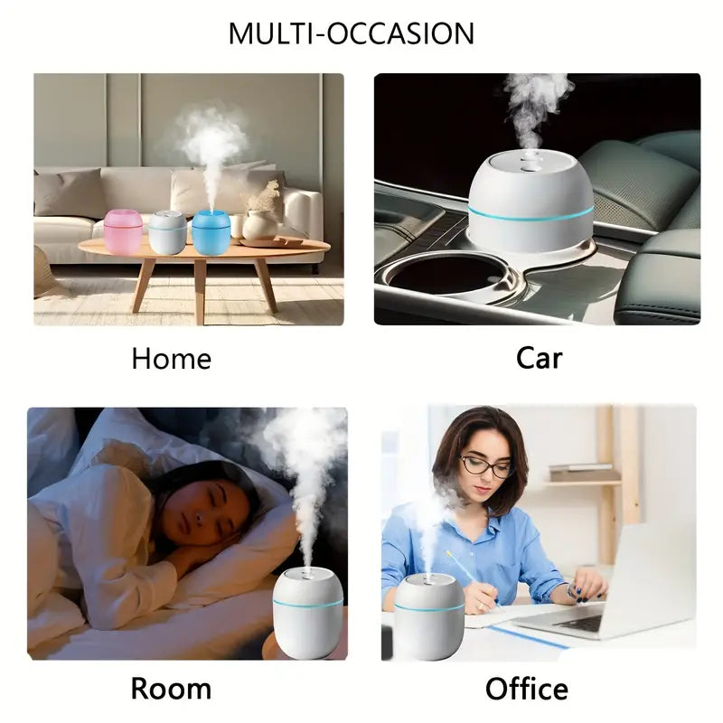 Humidifier with Warm LED Outline USB Portable Air Humidifier