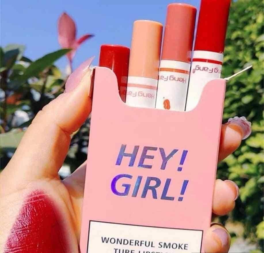 4-in-1 Trending Lipstick Set β Cigarette-Shaped Matte Lipsticks, Long-Lasting, Easy to Apply, Non-Sticky & Fade-Resistant Lip Gloss for Makeup Lovers