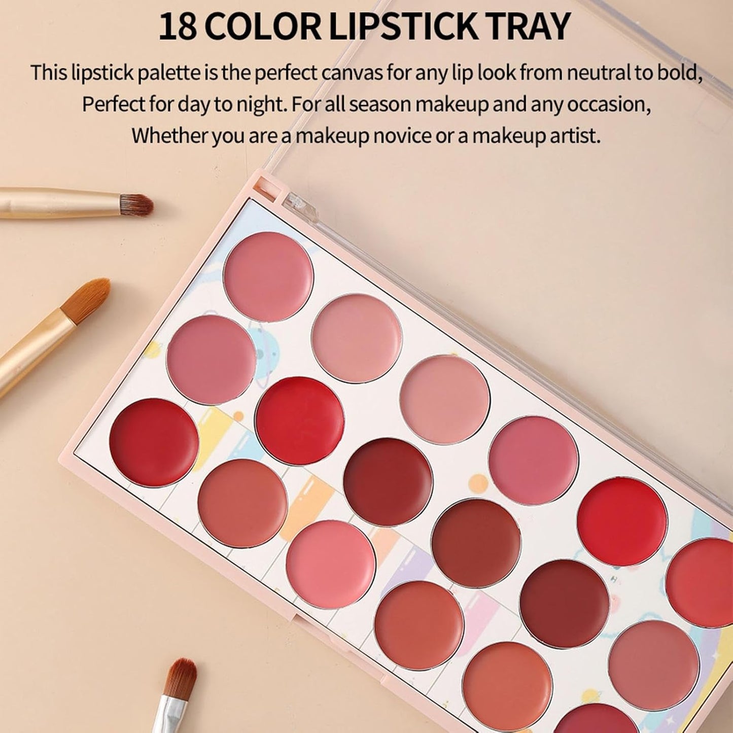 Moccallure Professional 18-Colors Lipstick Kit – Long-Lasting, Hydrating & Compact
