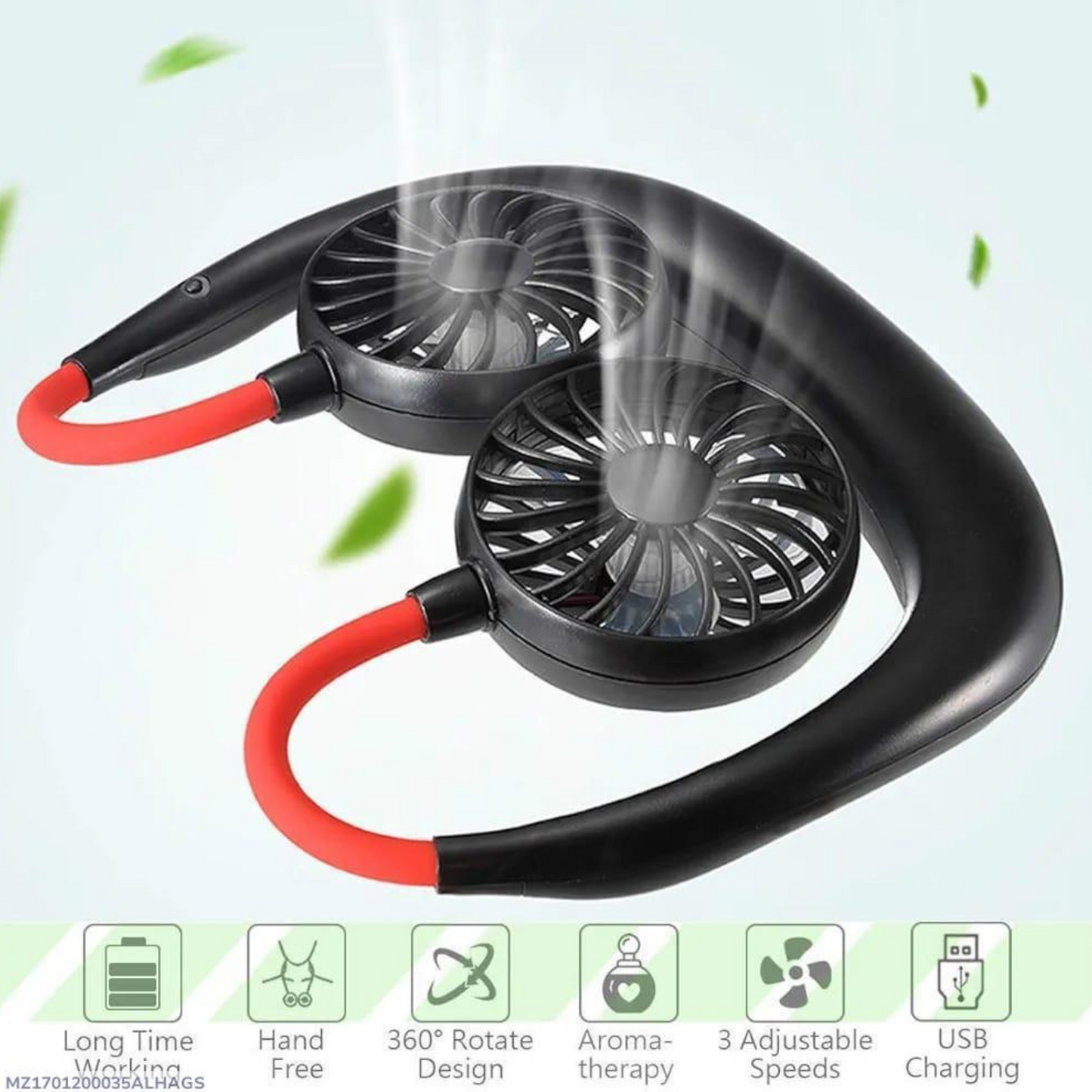 Foldable Neck Fan – Hands-Free Portable Fan with Adjustable Cooling