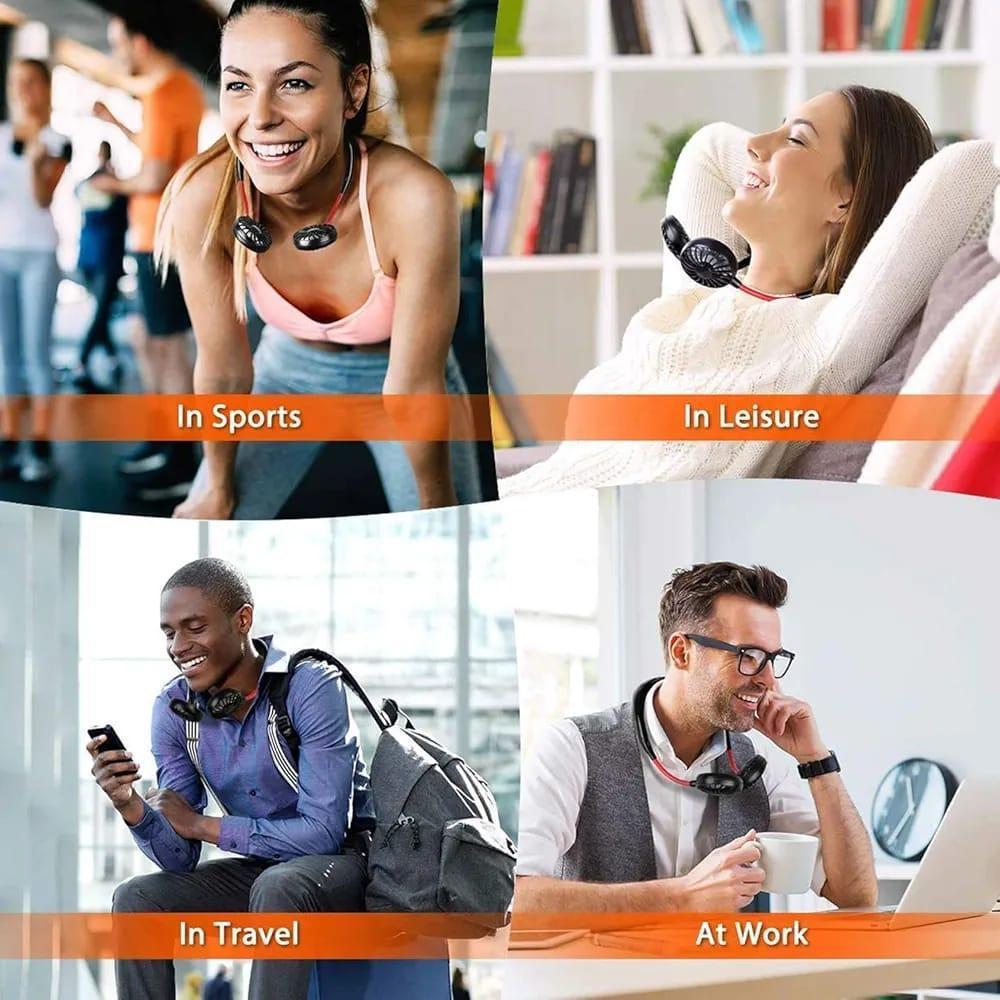 Foldable Neck Fan – Hands-Free Portable Fan with Adjustable Cooling