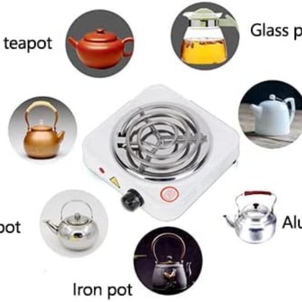 Electric Stove for cooking, Hot Plate heat up in just 2 mins, Easy to clean, 1000W, Automatic