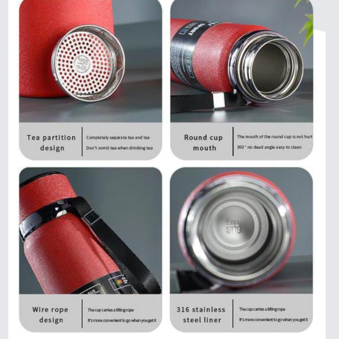 Insulated Stainless Steel Water Bottle - 12hr Hot & Cold Retention, Leakproof
