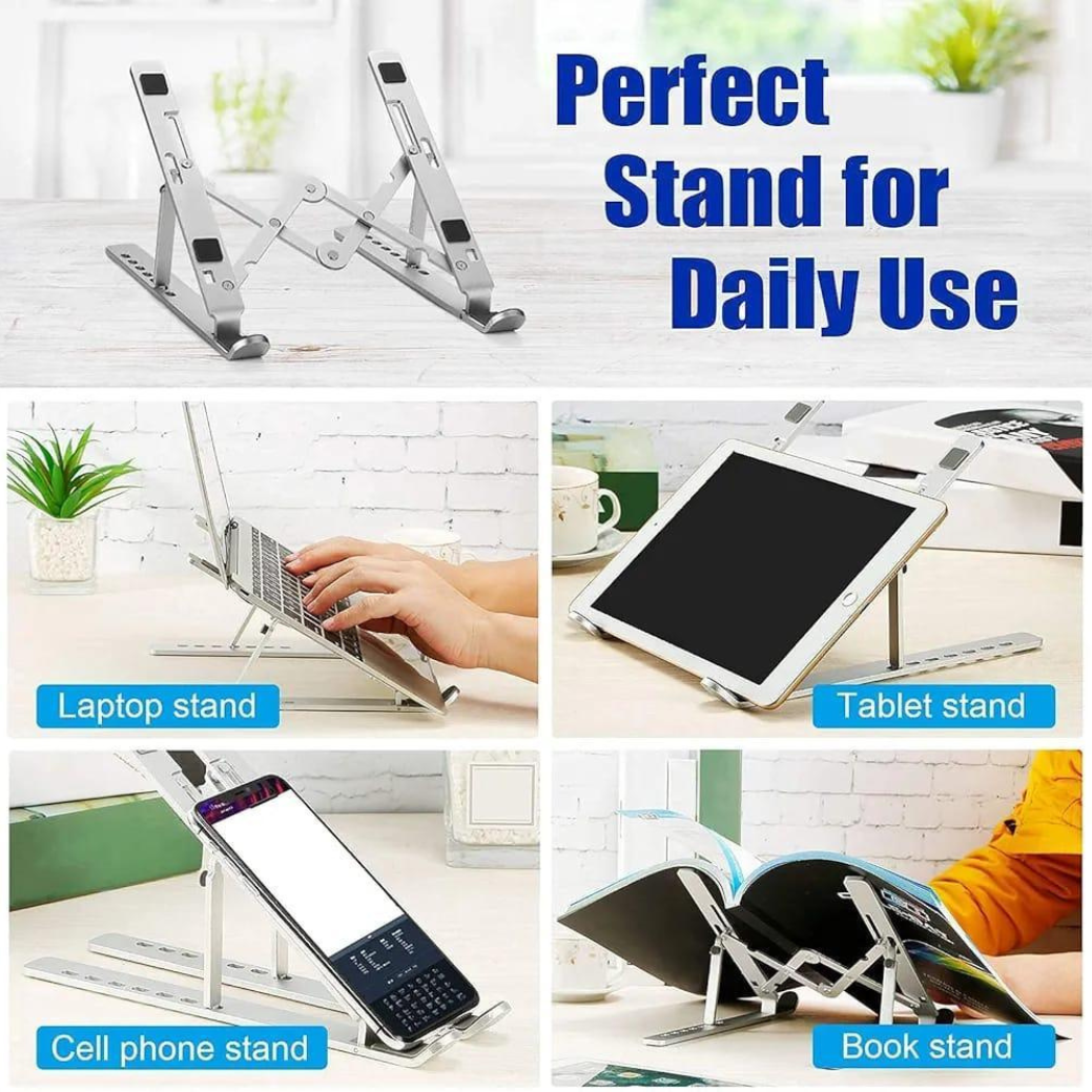 Portable Adjustable Foldable Laptop Stand – Ergonomic & Lightweight for Home, Office & Travel