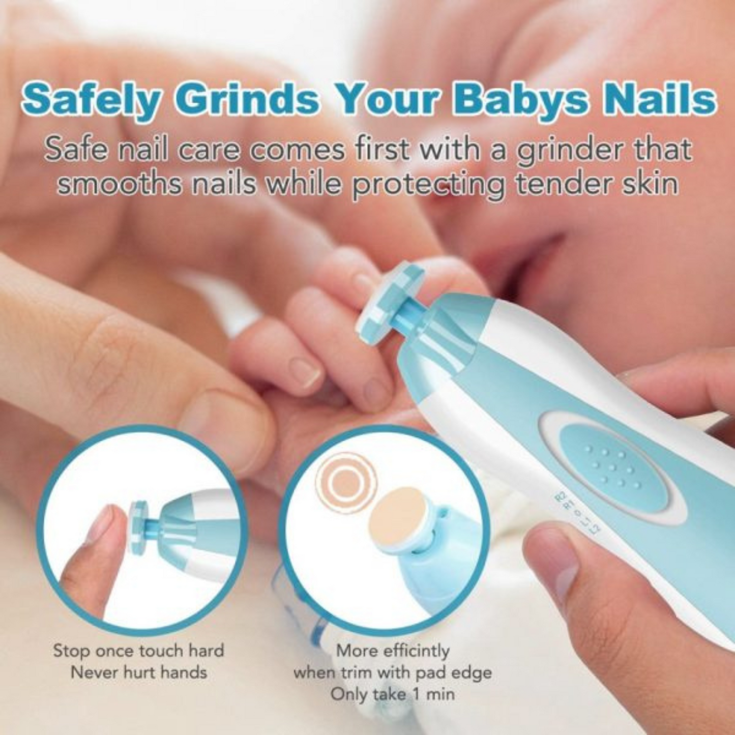 Electric Baby Nail Clipper – Safe & Painless Nail Trimmer for Newborns & Toddlers