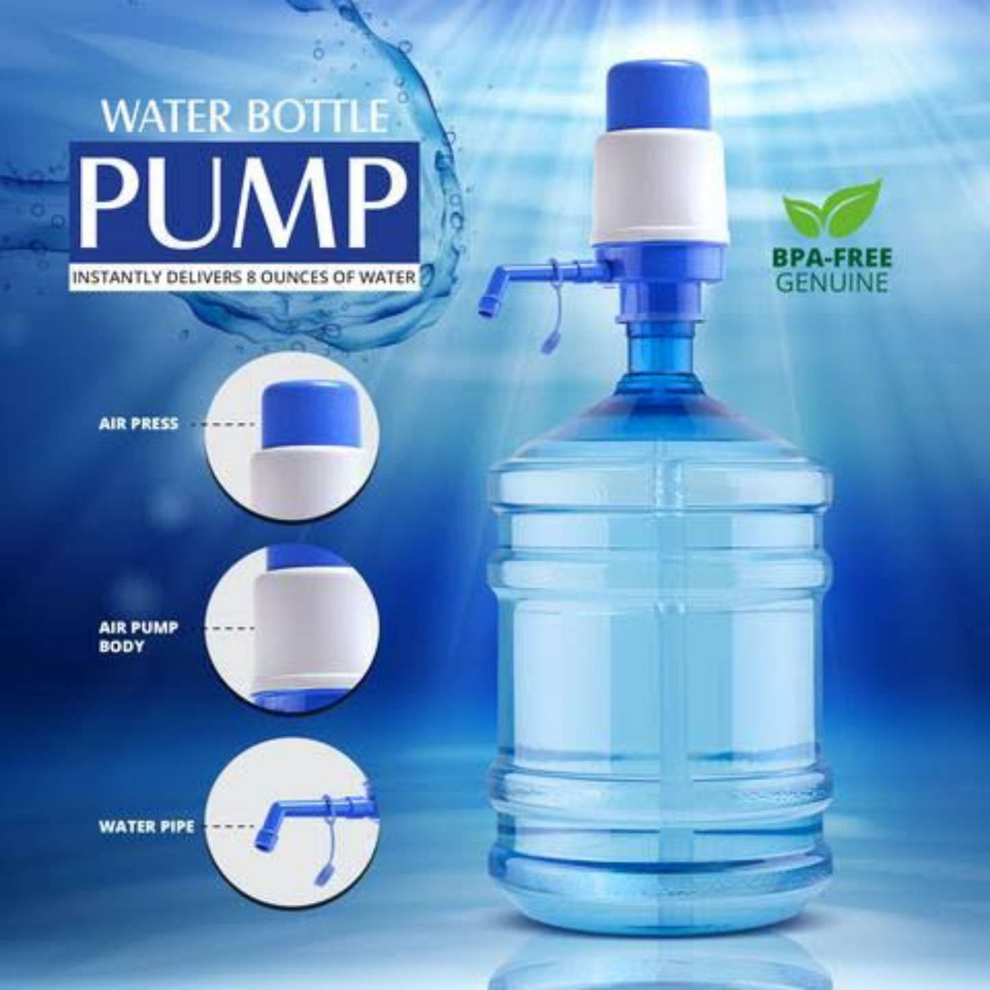 Manual Hand Press Pump Water Dispenser – 8 Inch | Best Quality Water Pump