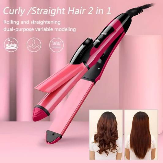 Nova NH-2009 2-in-1 Hair Straightener & Curler – Salon-Perfect Styling at Home