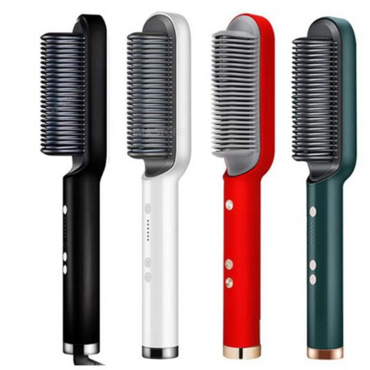 HQT-909B Electric Professional Hair Straightening Brush – Salon Smoothness in 30 Seconds!