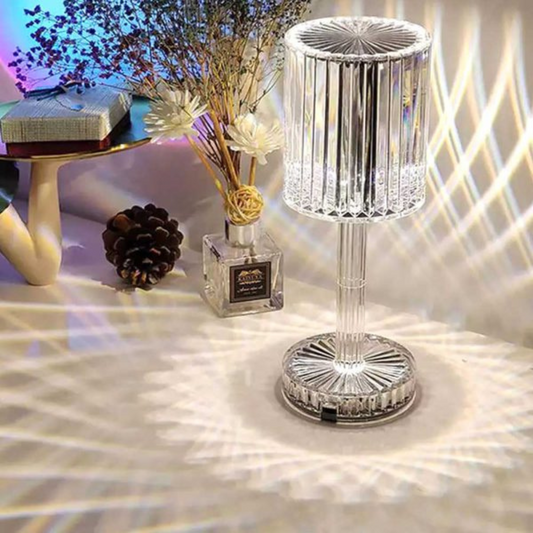Crystal Touch Table Lamp, Led Night Light Bedside Lamp With Usb Charging Port For Living Room Bedroom