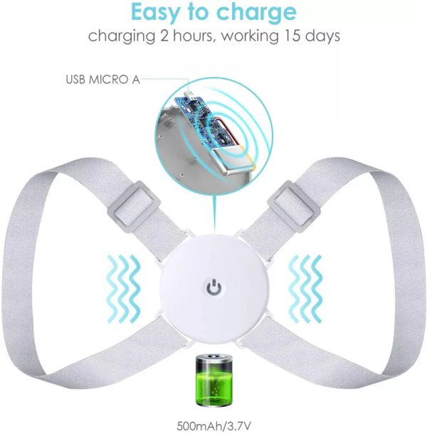 Smart Posture Corrector Belt – Adjustable Spine Support with Chargeable Sensor | Back Pain Relief