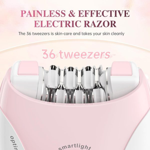 Daling DL-6032 Cordless Ladies Epilator – Painless Hair Removal for Legs, Arms, Underarms | Rechargeable & 2-Speed