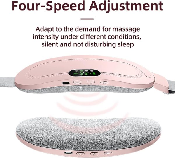 Digital Period Pad - Heating & Vibrating Therapy for Menstrual Cramp Relief | 3 Heat & 4 Massage Modes