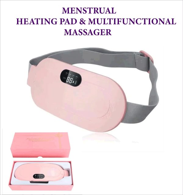 Digital Period Pad - Heating & Vibrating Therapy for Menstrual Cramp Relief | 3 Heat & 4 Massage Modes