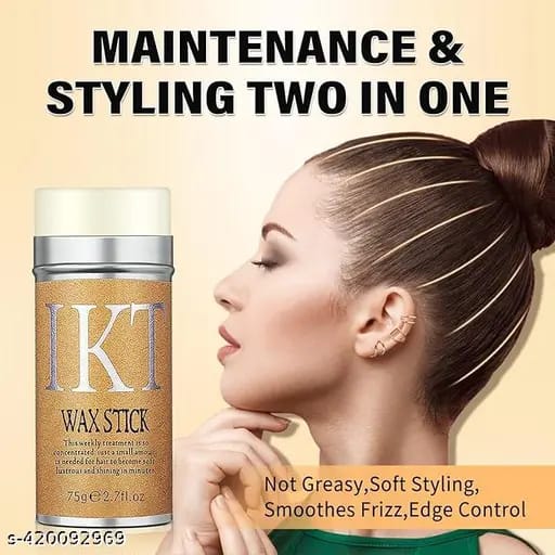 IKT Hair Wax Stick – Styling Gel Cream for Frizz & Fluffy Hair | Edge Control for All Hair Types
