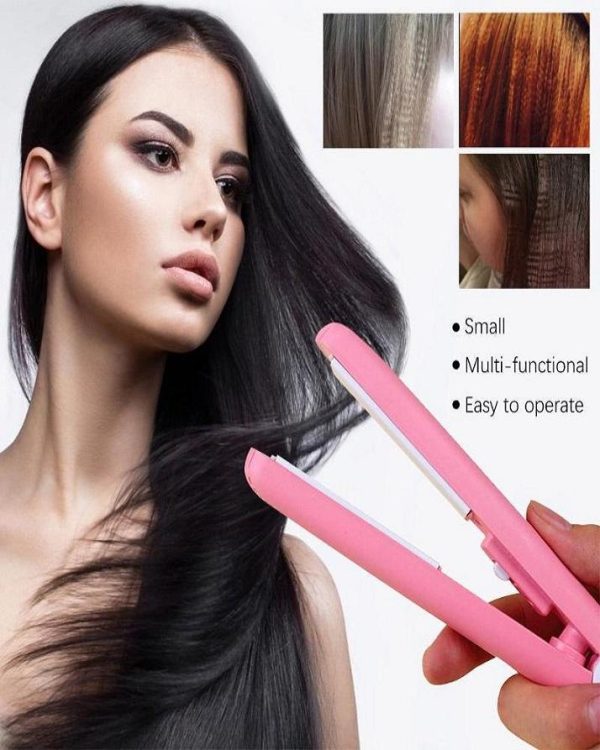 Mini Portable Hair Straightener – Travel-Sized, Fast Heat-Up | Frizz-Free Smoothing Anywhere