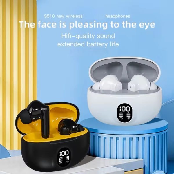 Professional Display Earbuds Stereo 895B – LED Power Display, Bluetooth 5.3, Type-C Fast Charging