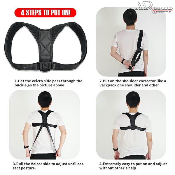 Sn-660 Posture Corrector – Adjustable Back Brace for Pain Relief & Shoulder Support (Men & Women)