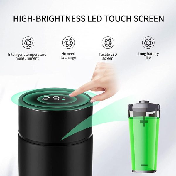 temperature Display Vacuum Insulated Water Bottle – Premium Stainless Steel Thermo Flask