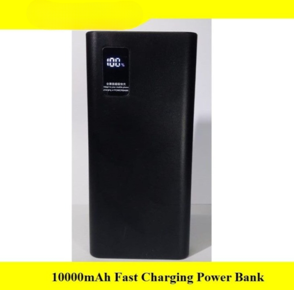 10000mah Power Bank – Fast Charging With Digital Display & Full Capacity Backup (random Color)