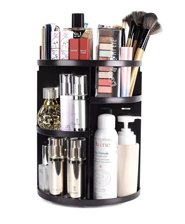 360 Degree Rotating Cosmetic Organizer (black)