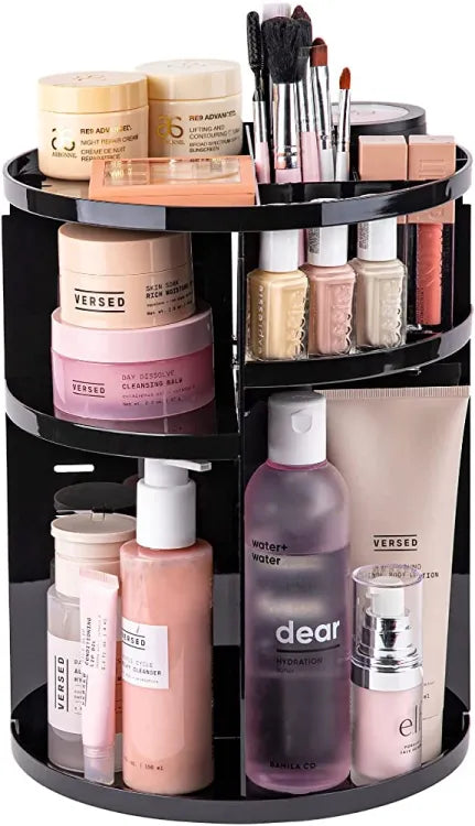 360 Degree Rotating Cosmetic Organizer (black)