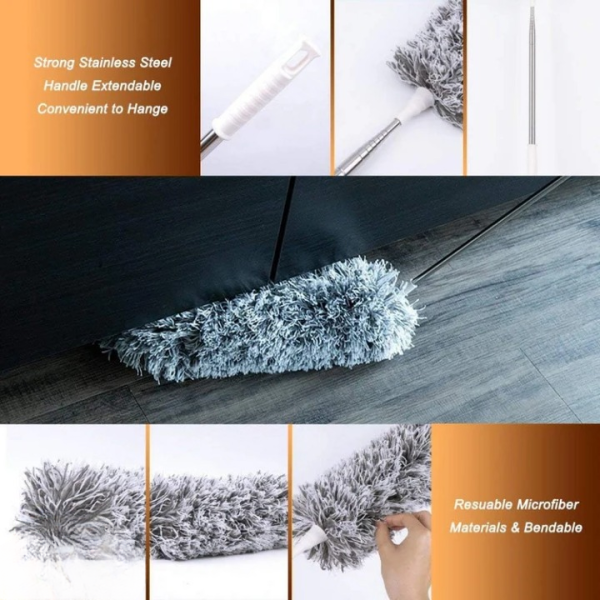 Extendable Telescope Microfiber Duster Long Handle For Cleaning Dust, Dirt And Stains Fan duster high quality