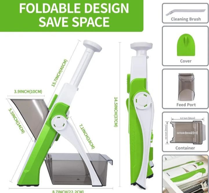 Safe And Multifunctional Mandoline Slicer Adjustable Vegetable Cutter, Precision Slicing Machine For Potatoes, Onions, Carrots, Cucumbers, And Fruits