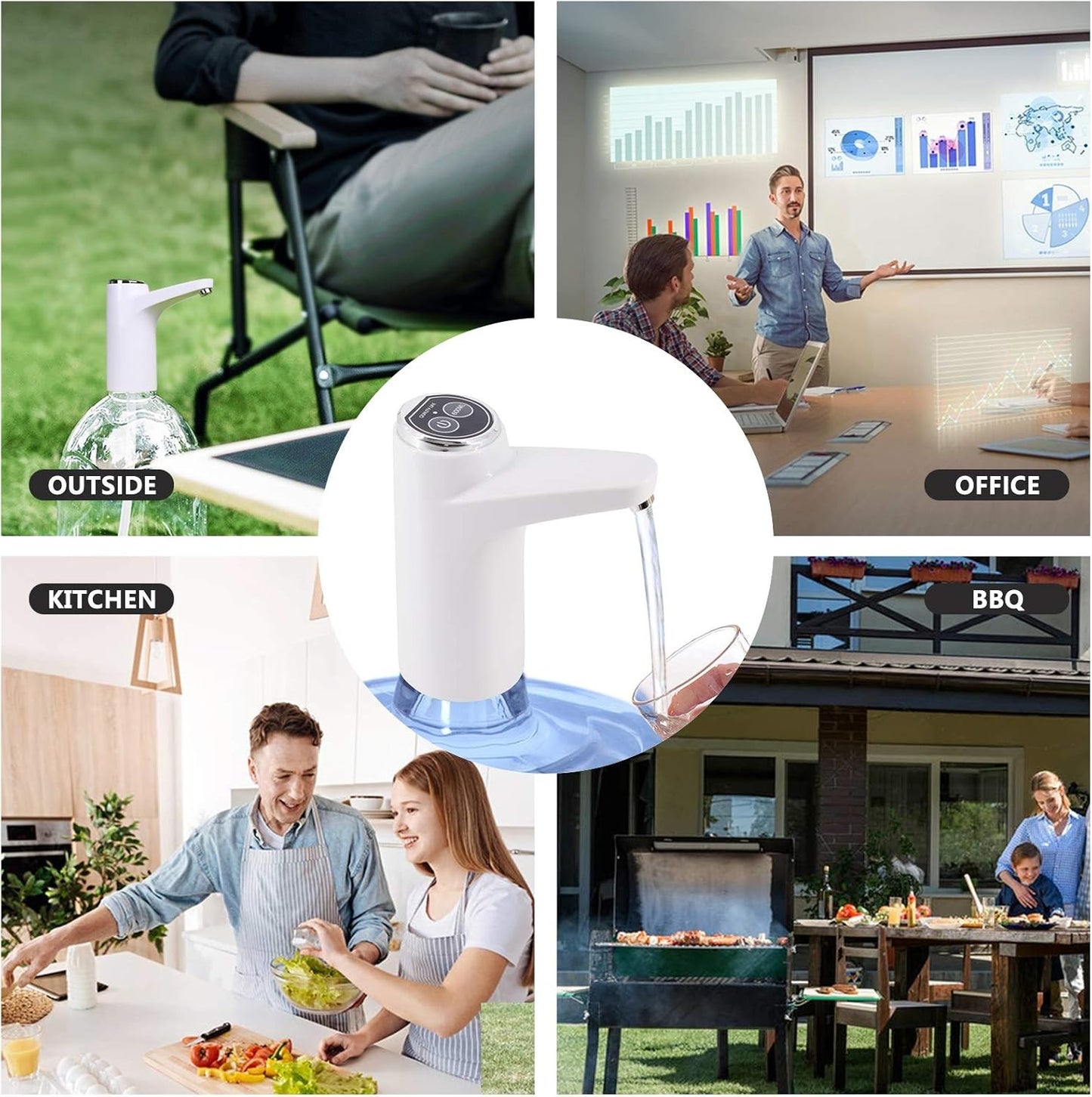 Touch Intelligent Electric Water Pump – Rechargeable Automatic Dispenser For Bottled Water With One-Touch Operation (Random Color)