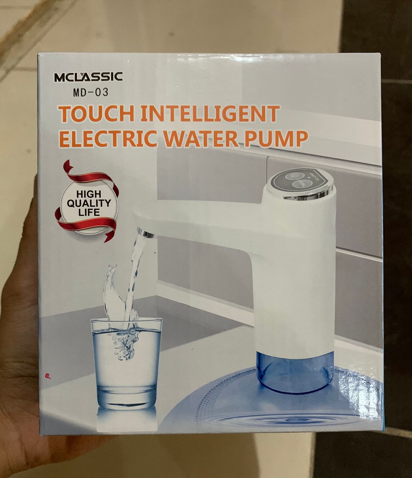 Touch Intelligent Electric Water Pump – Rechargeable Automatic Dispenser For Bottled Water With One-Touch Operation (Random Color)