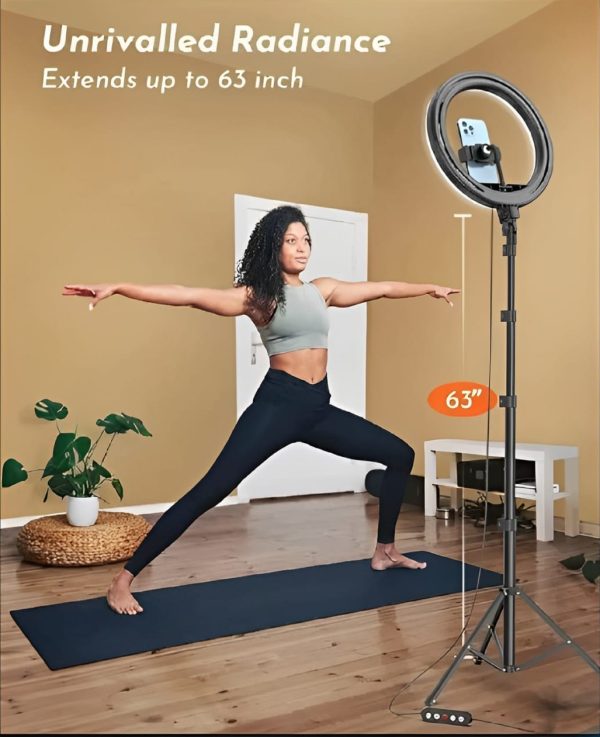 LED Ring Light with Tripod & Phone Holder | Dimmable, 3 Light Modes for Photography/Videography
