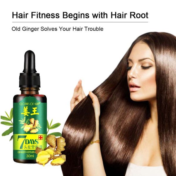 7 Day Ginger Germinal Oil Hair Growth Essence – 30ml | Fast Natural Hair Loss Treatment & Care