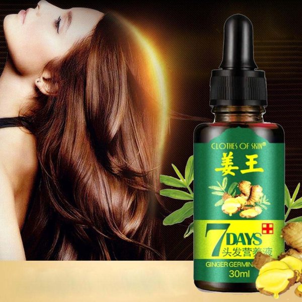 7 Day Ginger Germinal Oil Hair Growth Essence – 30ml | Fast Natural Hair Loss Treatment & Care