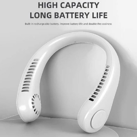 Rechargeable Bladeless Neck Fan – Safe Hands-Free Cooling Anywhere