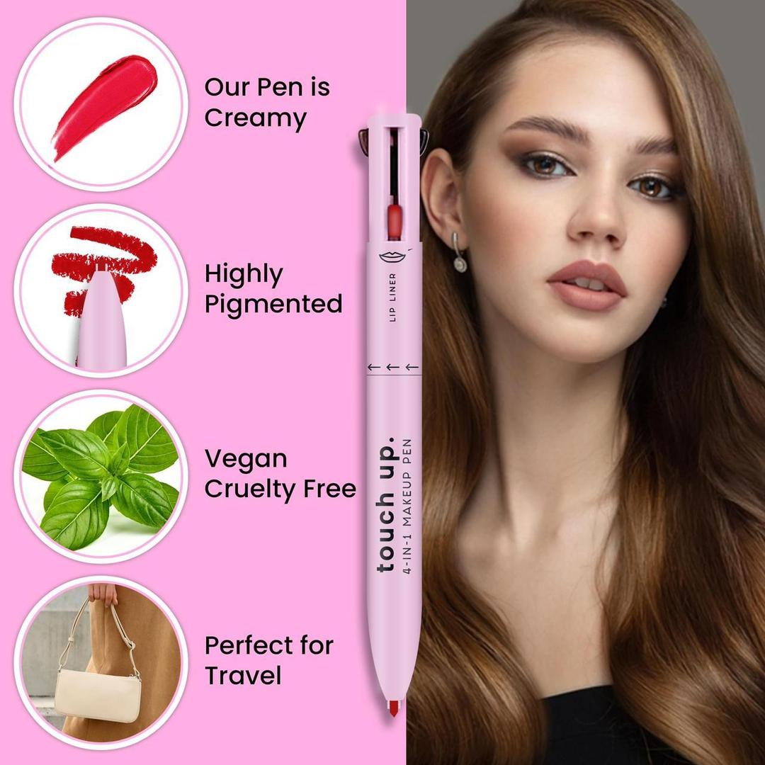 4-in-1 Refillable Makeup Pen – Multitasking, Portable & Vegan Beauty