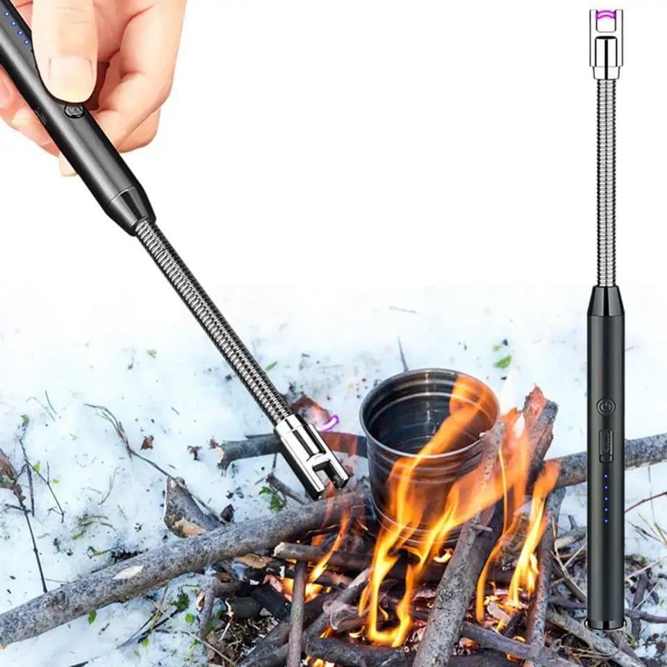USB Rechargeable Flameless Arc Lighter Windproof Flexible for Candles Camping Kitchen Fireplaces