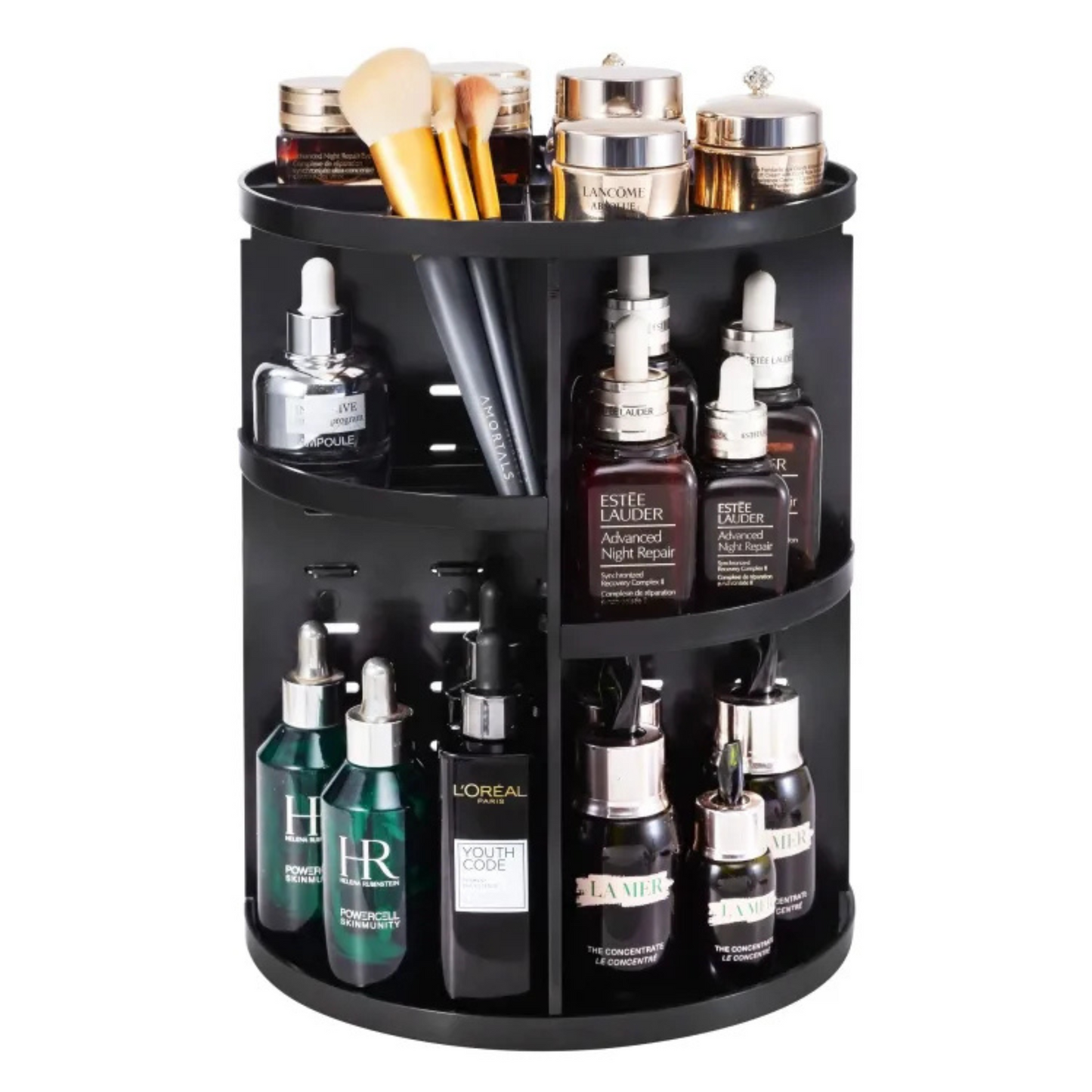 360 Degree Rotating Cosmetic Organizer (black)
