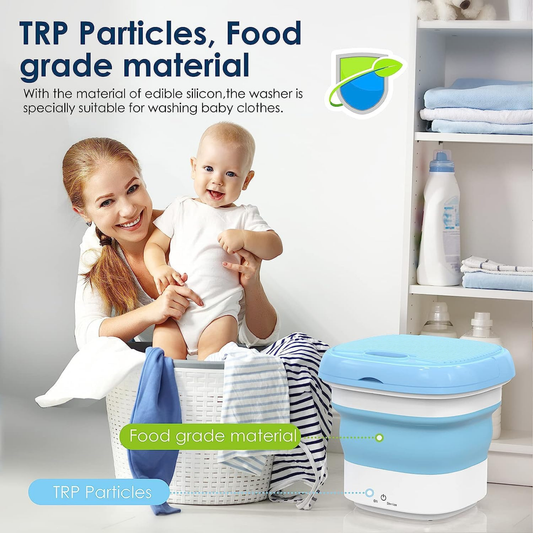 Semi-automatic Mini Folding Washing Machine with Dryer