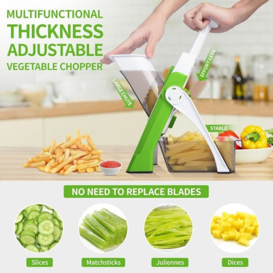Safe And Multifunctional Mandoline Slicer Adjustable Vegetable Cutter, Precision Slicing Machine For Potatoes, Onions, Carrots, Cucumbers, And Fruits
