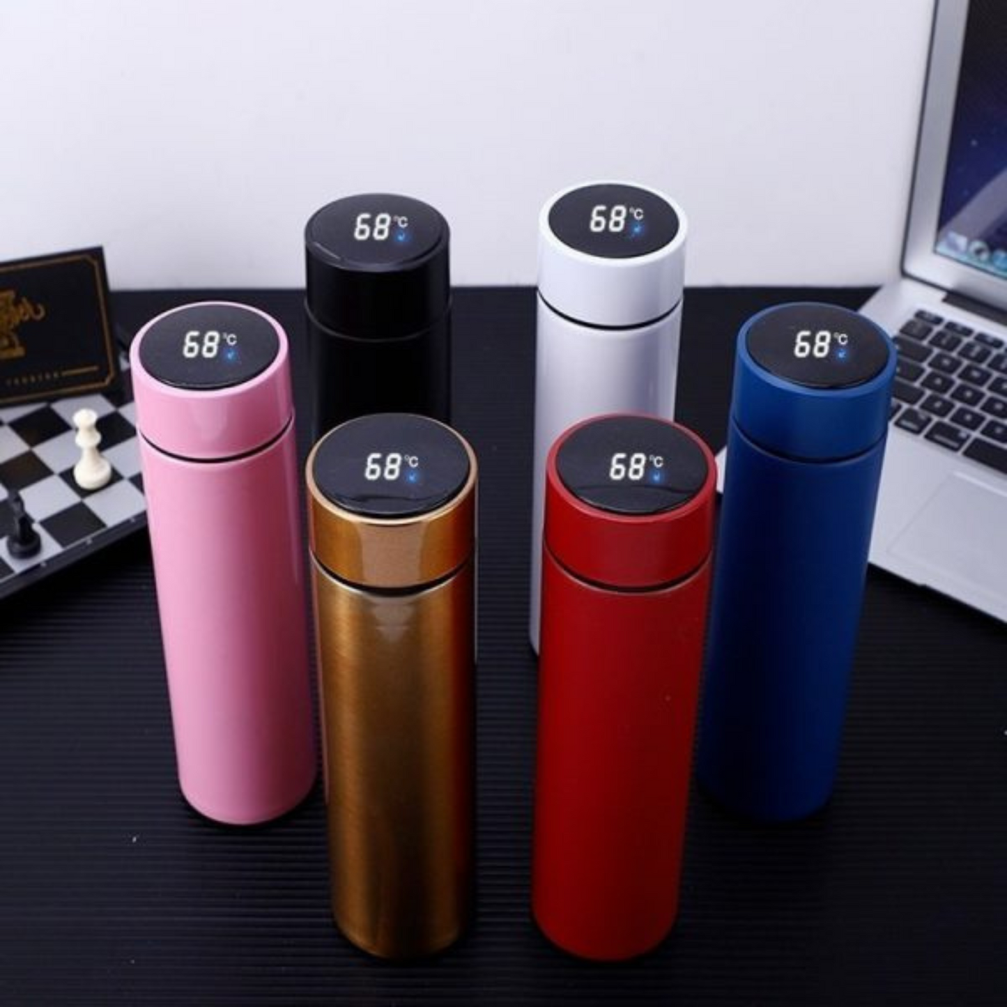 temperature Display Vacuum Insulated Water Bottle – Premium Stainless Steel Thermo Flask