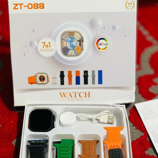 ZT-088 7-in-1 Smartwatch | Fitness Tracker with Heart Rate, Step Counter, Sleep Monitor & Multiple Smart Features