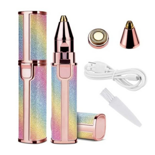 2-in-1 Electric Eyebrow Trimmer & Shaver – Painless Facial Hair Remover for Women | Rechargeable