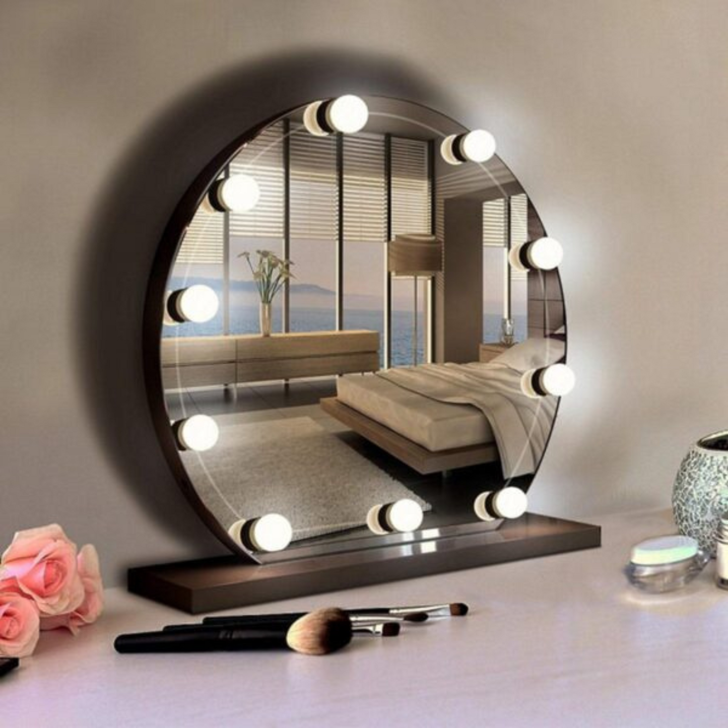 Vanity Mirror Lights – Usb Vanity Lights Makeup Lighting 10 Dimmable Light Bulbs