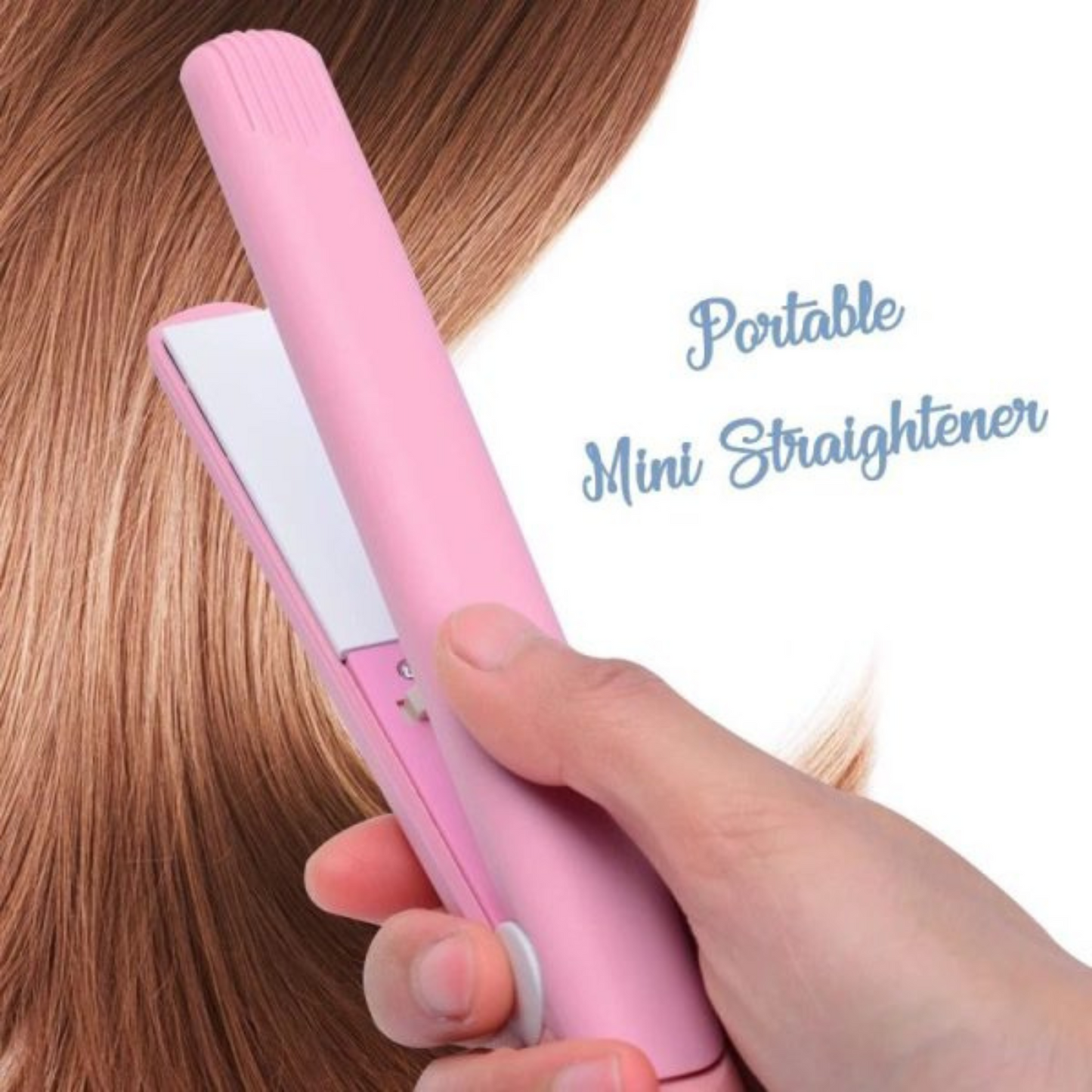 Mini Portable Hair Straightener – Travel-Sized, Fast Heat-Up | Frizz-Free Smoothing Anywhere