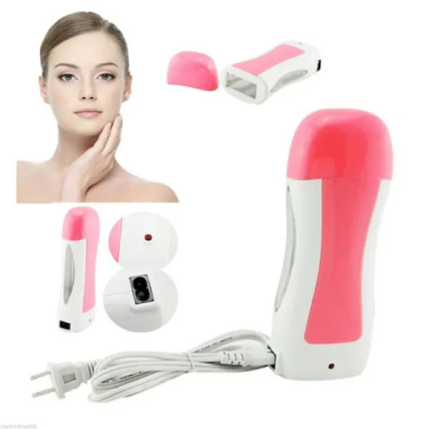Roll On Wax Depilatory Heater Waxing Hot Cartridge Hair Removal Roller Portable Epilator