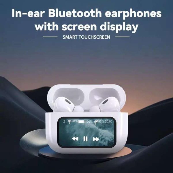 A9 Pro Earbuds – ANC/ENC, Touch Screen Display, Wireless Noise Cancelling Earbuds for Android & iOS