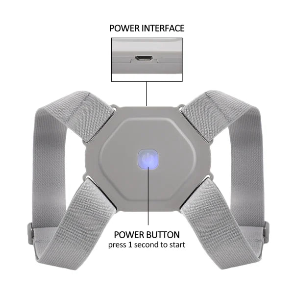 Smart Posture Corrector Belt – Adjustable Spine Support with Chargeable Sensor | Back Pain Relief
