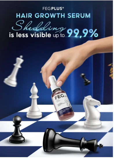 Feg Plus Beard & Hair Growth Serum Spray – 60ml | Natural Hair Growth Serum for Visible Results